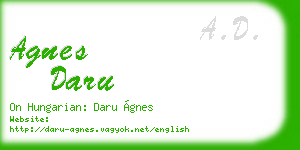 agnes daru business card
