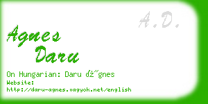 agnes daru business card